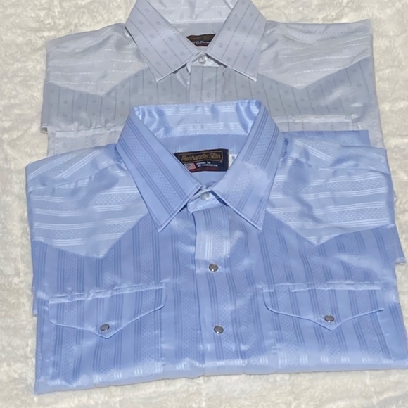 Two Men’s Snap Front Western Shirts, size 17-35 and size 18.5-35  NWOT - Picture 2 of 15